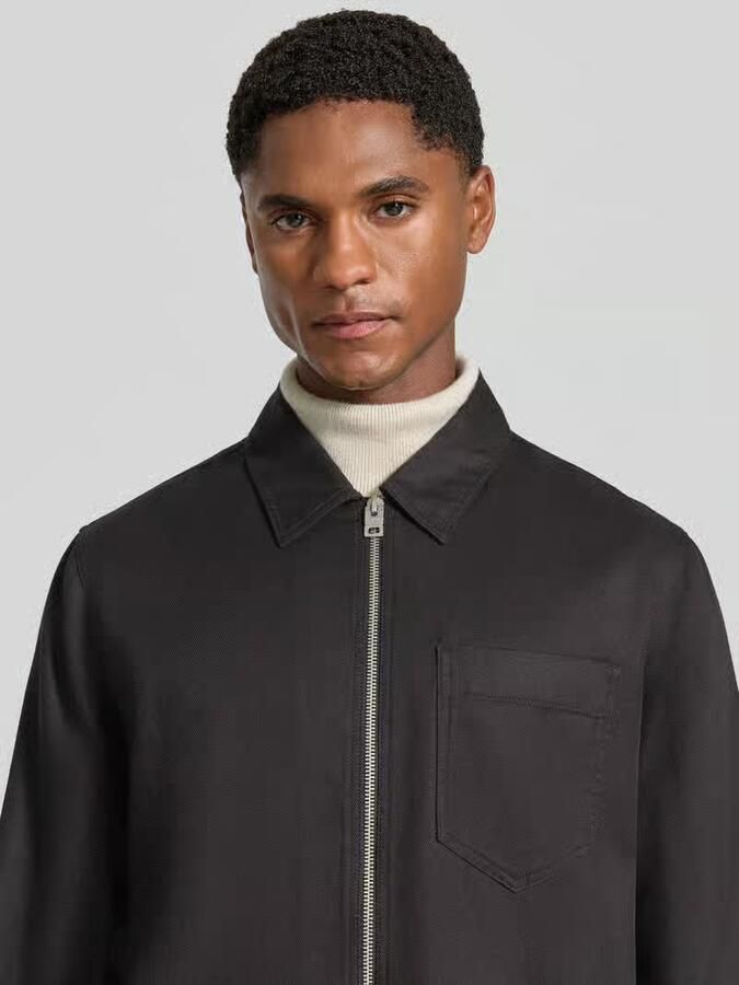 HUGO Regular fit bomberjack blouson van mix van katoen en lyocell model 'Enasoz'