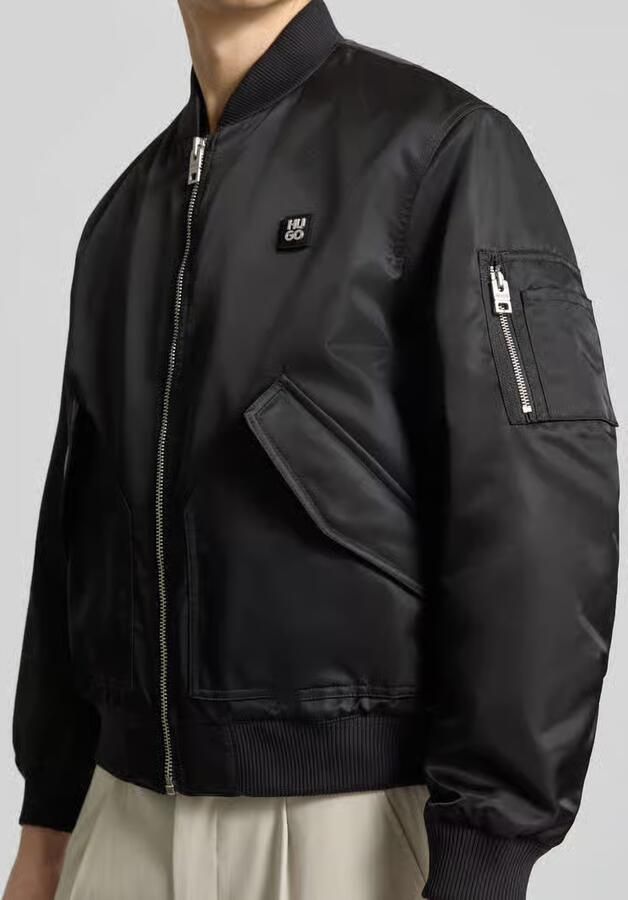 HUGO regular fit bomberjack met labelapplicatie model 'Badam2611'