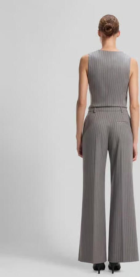 HUGO Regular fit broek met viscose model 'Hasmina' - Foto 3