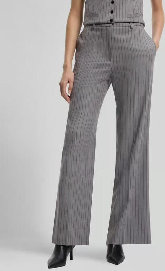 HUGO Regular fit broek met viscose model 'Hasmina' - Foto 2