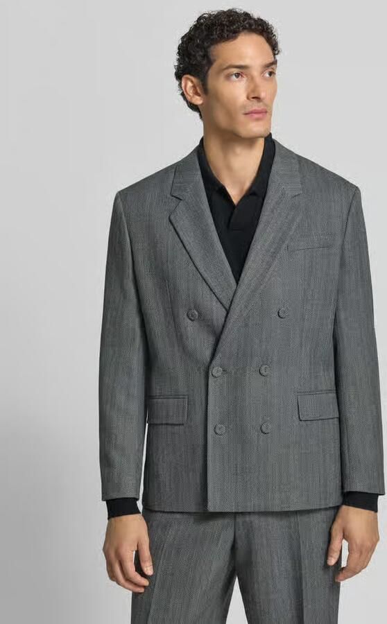 HUGO Regular fit colbert met viscosemodel model 'Karlo264F2X' - Foto 3