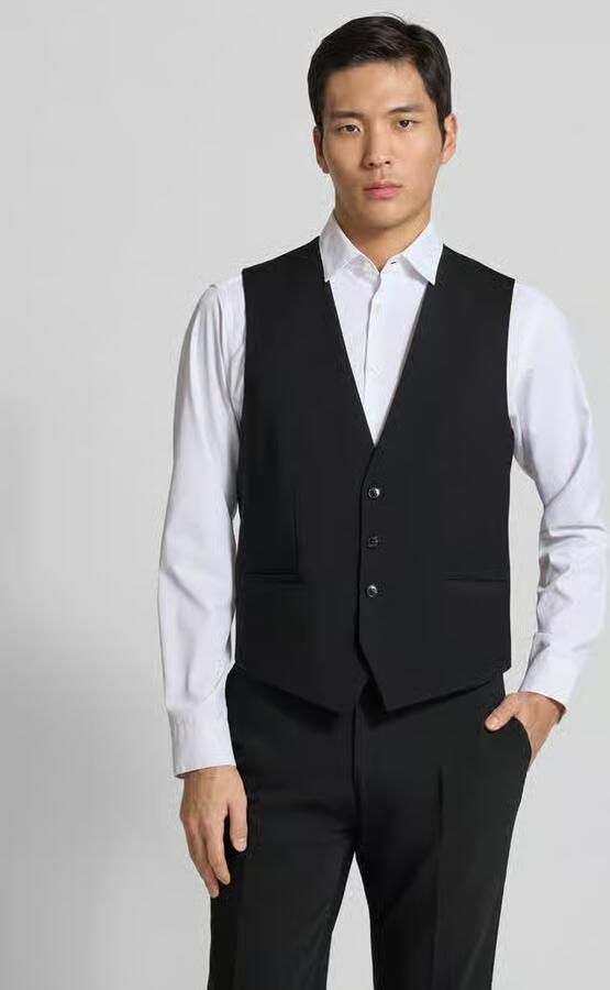 HUGO Regular fit colbertgilet van wolmix model 'VIN253X-MH' - Foto 2