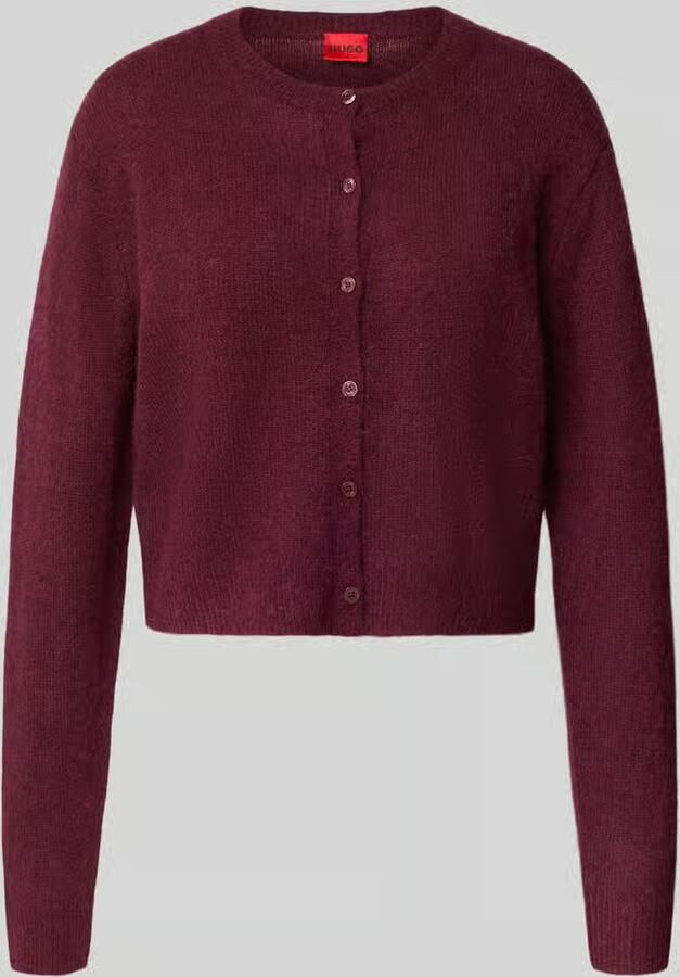 HUGO Regular fit gebreid jack met wol model 'SFEBRA'