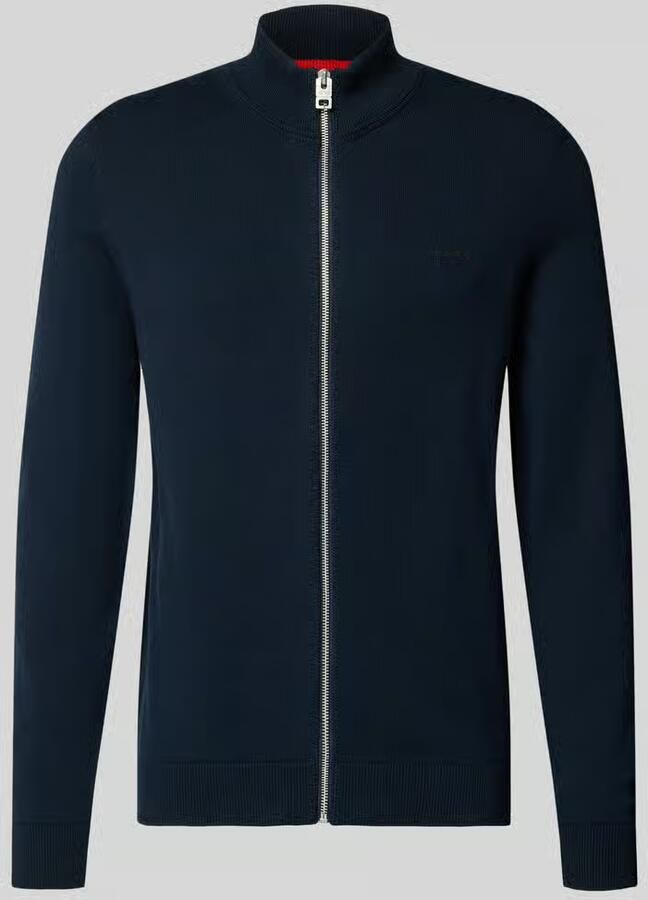 HUGO Regular fit gebreid jack van puur katoen model 'SAN JACOMO'