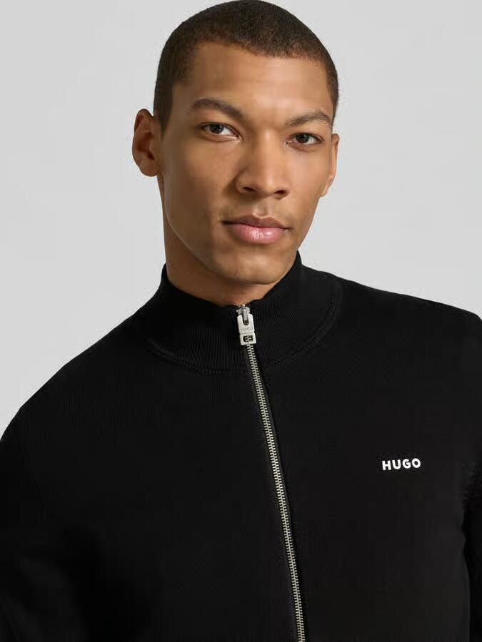 HUGO Regular fit gebreid jack van puur katoen model 'SAN JACOMO' - Foto 2