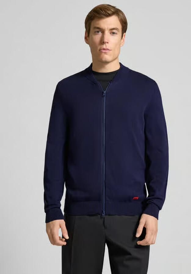 HUGO Regular fit gebreid jack van puur katoen model 'SAN JAQUE-C' - Foto 2