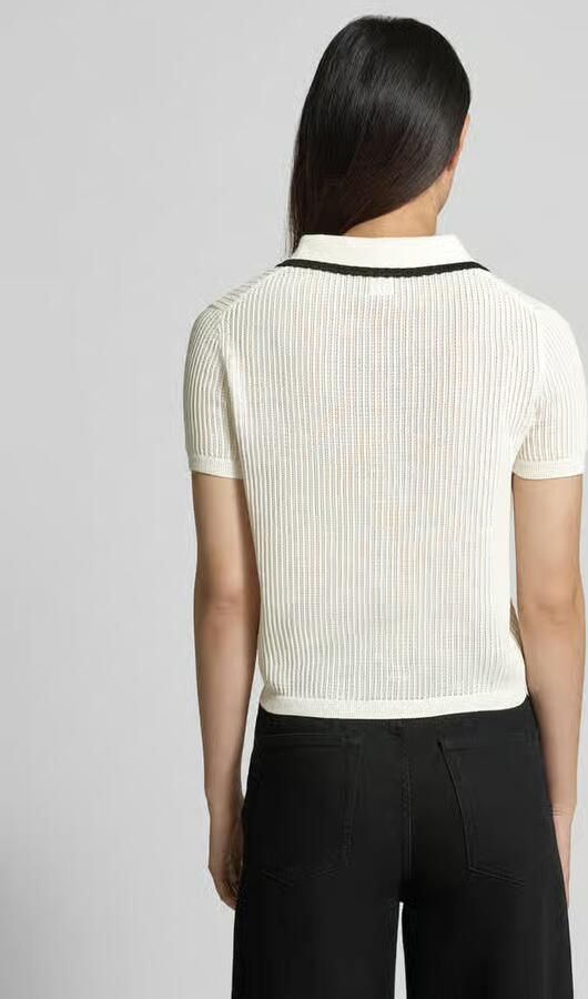 HUGO regular fit gebreid shirt van puur katoen model 'SLYSA'