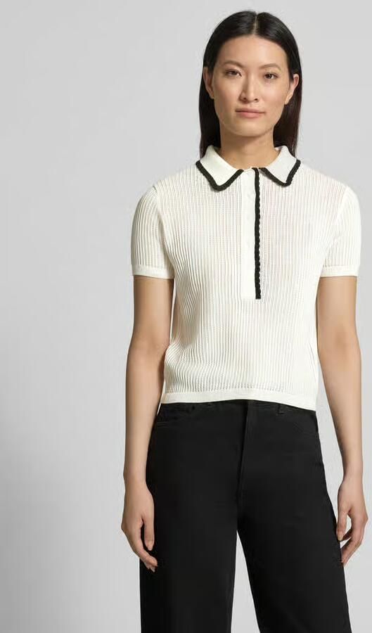 HUGO regular fit gebreid shirt van puur katoen model 'SLYSA' - Foto 4
