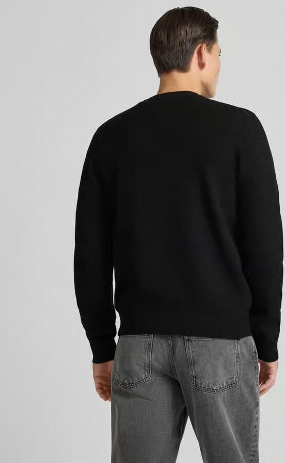 HUGO Regular fit gebreide pullover met scheerwol model 'SETAL'