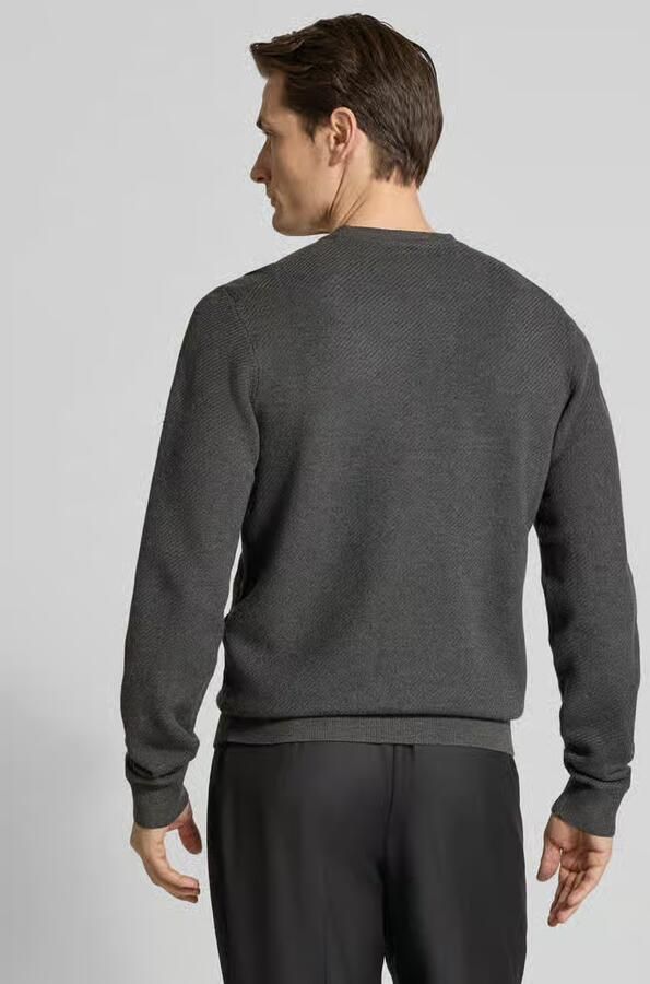 HUGO Regular fit gebreide pullover met scheerwol model 'SETAL'