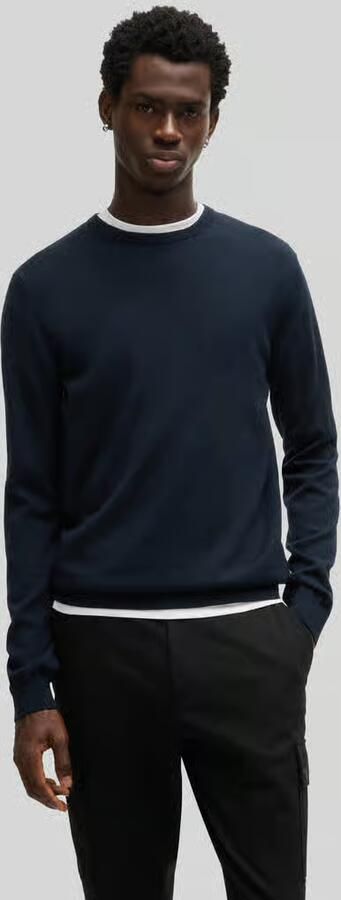 HUGO Regular fit gebreide pullover van merinowol model 'SAN CEDRIC' - Foto 4