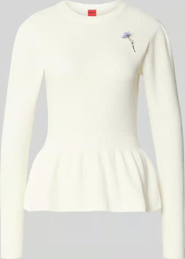 HUGO Regular fit gebreide pullover van puur katoen model 'SABANNA'
