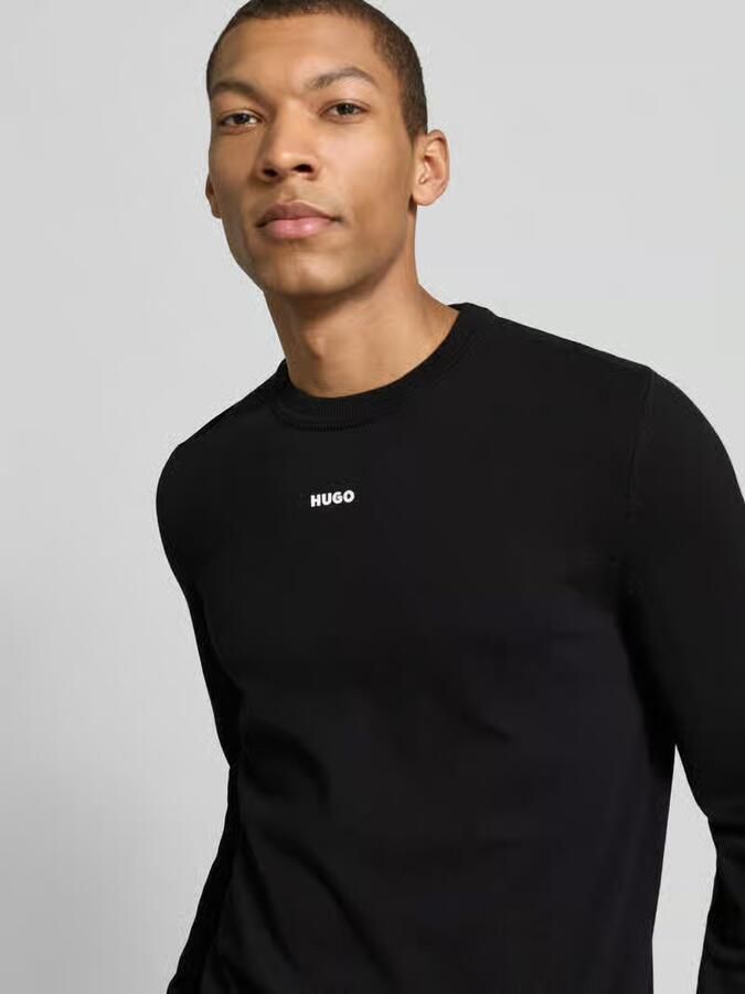HUGO Regular fit gebreide pullover van puur katoen model 'SAN CASSIUS-C2' - Foto 2