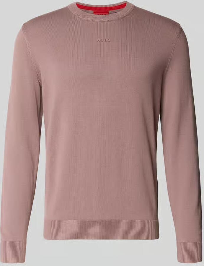 HUGO Regular fit gebreide pullover van puur katoen model 'SAN CASSIUS-C2'