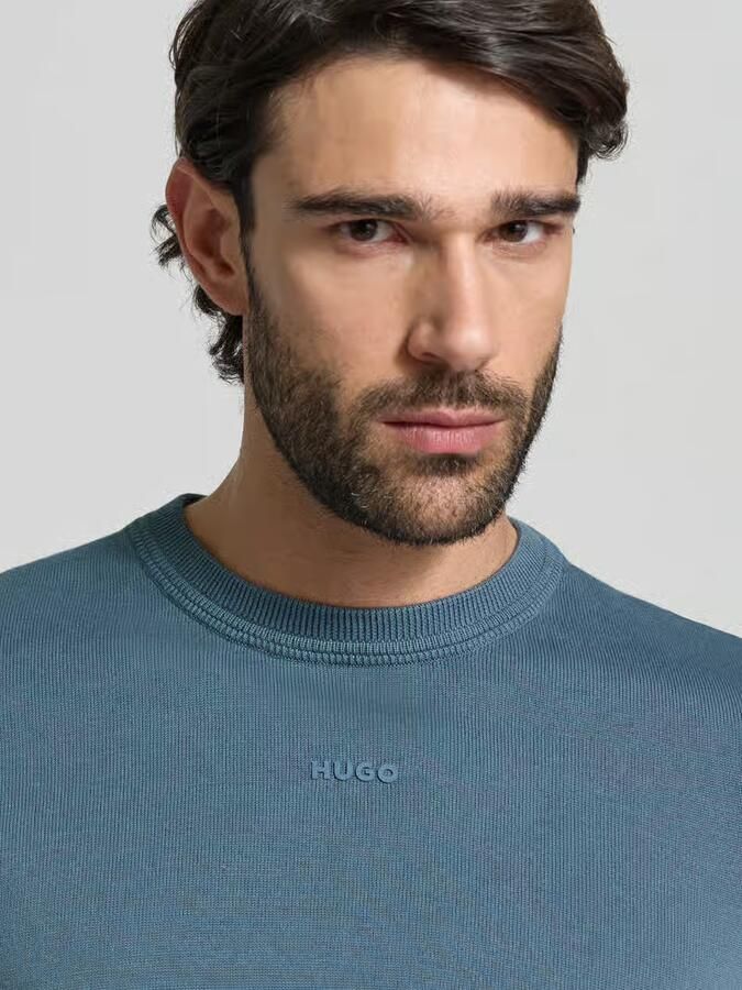 HUGO Regular fit gebreide pullover van puur katoen model 'SAN CASSIUS-C2' - Foto 2