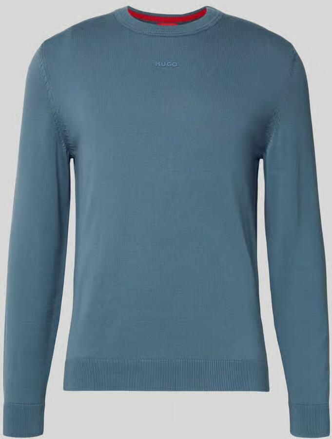 HUGO Regular fit gebreide pullover van puur katoen model 'SAN CASSIUS-C2'