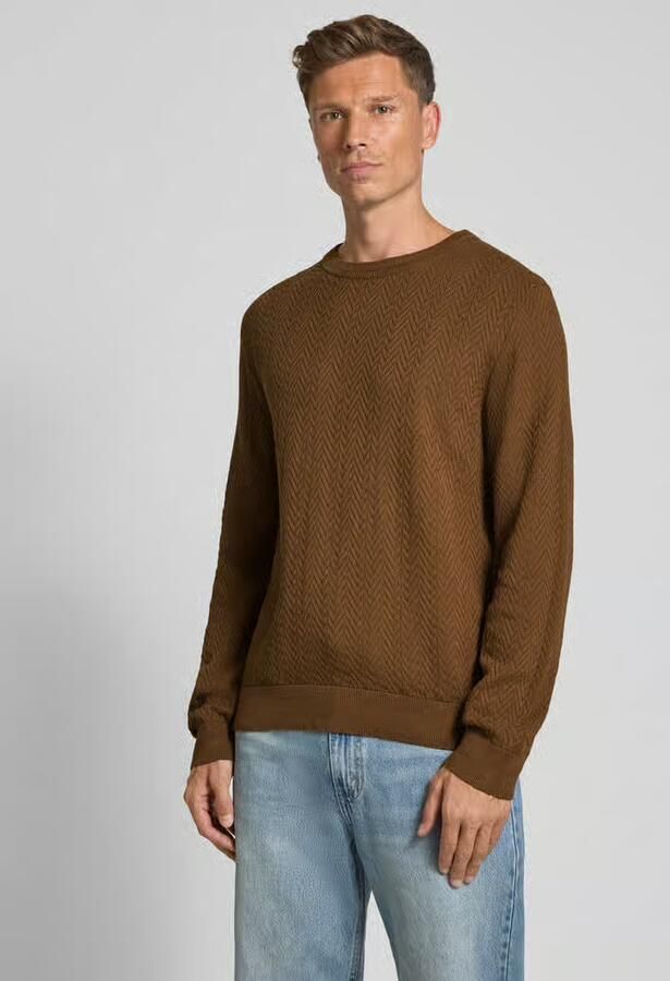 HUGO Regular fit gebreide pullover van puur katoen model 'SIMO' - Foto 2