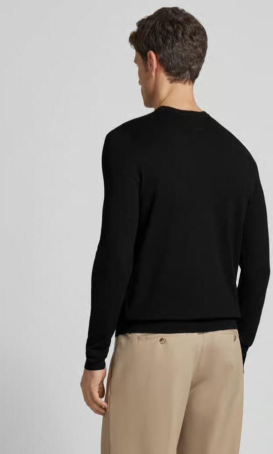 HUGO Regular fit gebreide pullover van viscosemix model 'SAN CODY-CV' - Foto 4