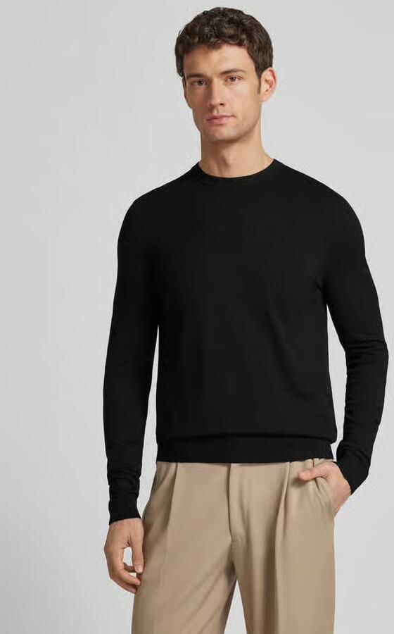 HUGO Regular fit gebreide pullover van viscosemix model 'SAN CODY-CV' - Foto 3