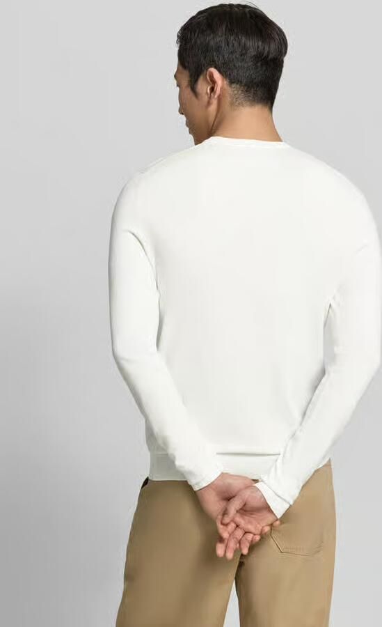 HUGO Regular fit gebreide pullover van viscosemix model 'SAN CODY-CV' - Foto 3