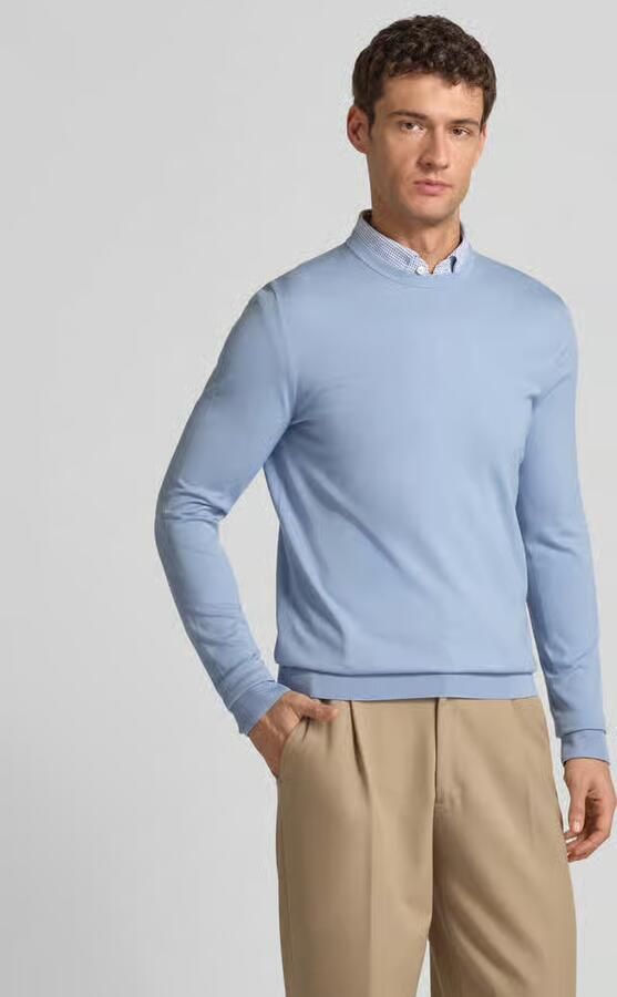 HUGO regular fit gebreide pullover van viscosemix model 'SAN CODY-CV' - Foto 4