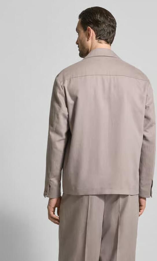 HUGO regular fit hemdjasje van mix van hennep en lyocell model 'JARO'