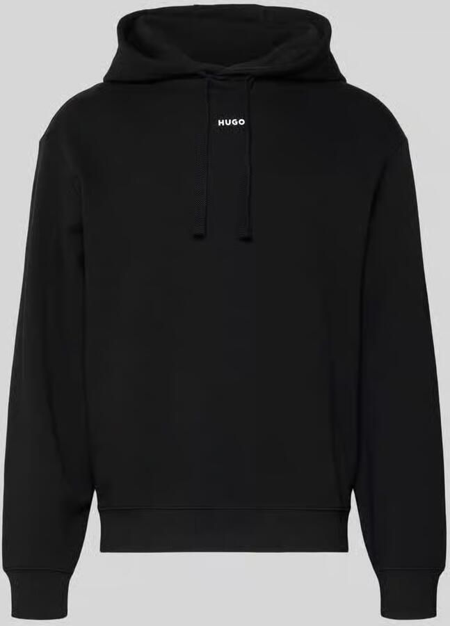 Hugo Boss Zwarte trui met capuchon en elastische boorden Zwart Heren - Foto 4