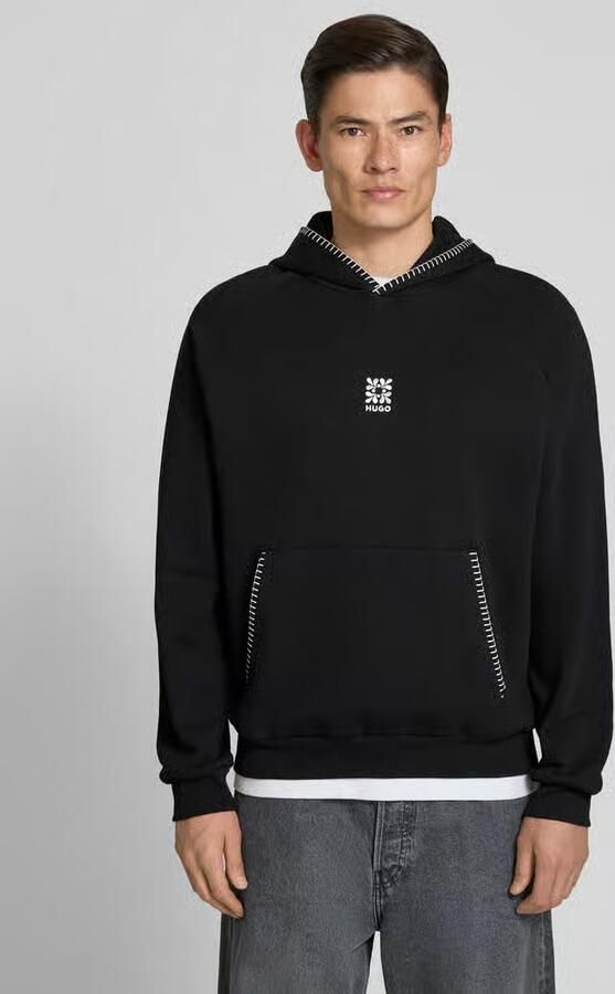 HUGO regular fit hoodie van puur katoen model 'DAROHOOD' - Foto 3