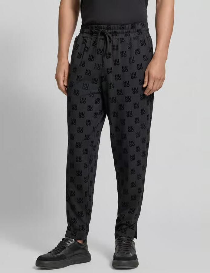 HUGO Regular fit joggingbroek van katoenmix - Foto 2