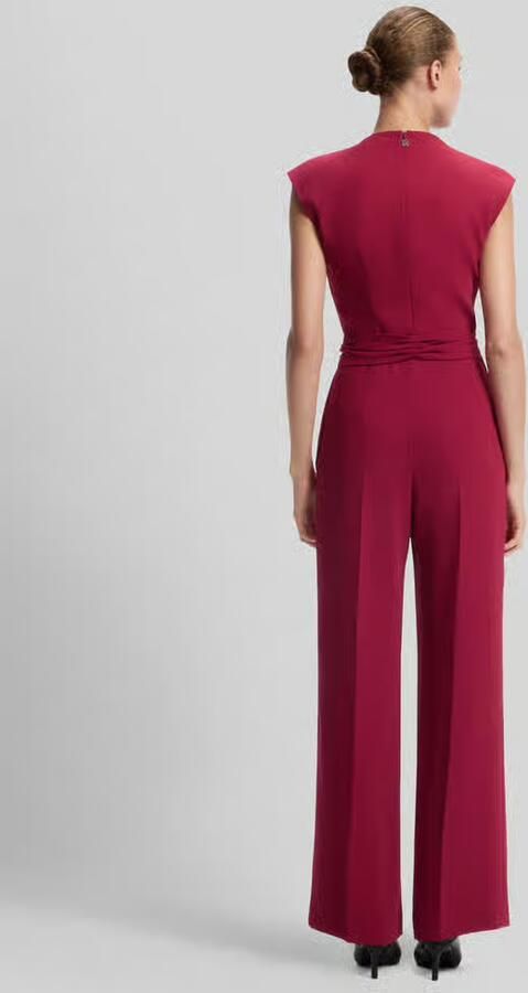 HUGO Regular fit jumpsuit met strikceintuur model 'Kathalia'