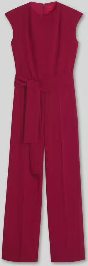 HUGO Regular fit jumpsuit met strikceintuur model 'Kathalia' - Foto 3