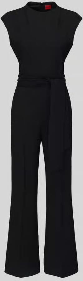 HUGO Regular fit jumpsuit met strikceintuur model 'Kathalia'