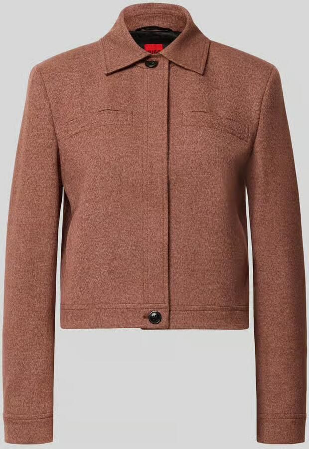 HUGO Regular fit kort colbert met viscose model 'Alitte'