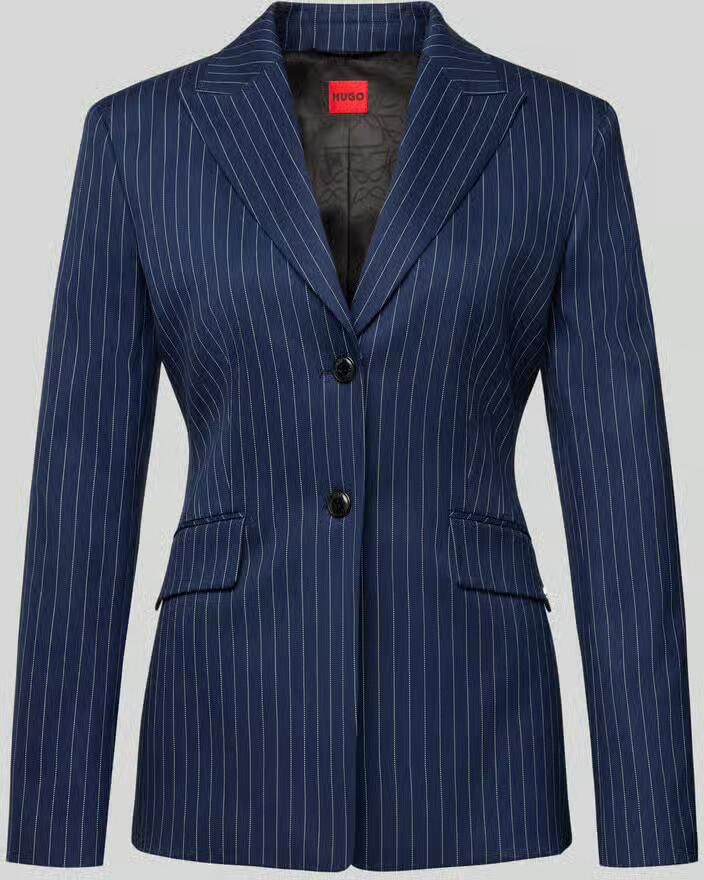 HUGO Regular fit korte blazer met all-over motief model 'ASMALLA'