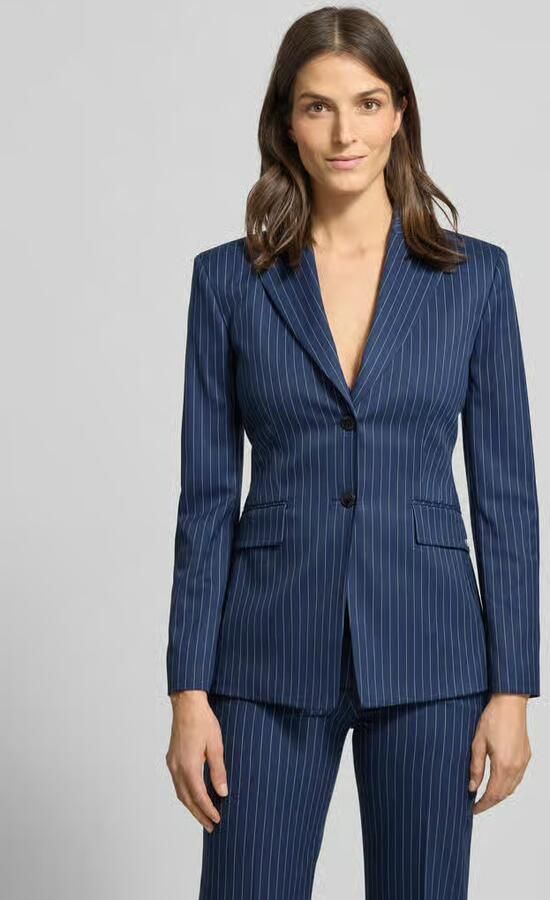 HUGO Regular fit korte blazer met all-over motief Model 'ASMALLA' - Foto 3