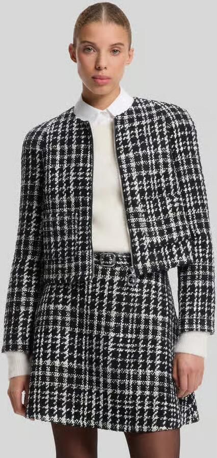 HUGO Regular fit korte blazer met katoenanteil model 'Aboucle-1' - Foto 3