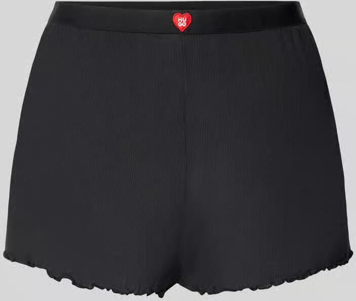 HUGO Regular Fit korte zijden pyjamabroek van modalmix model ' HEART' - Foto 2