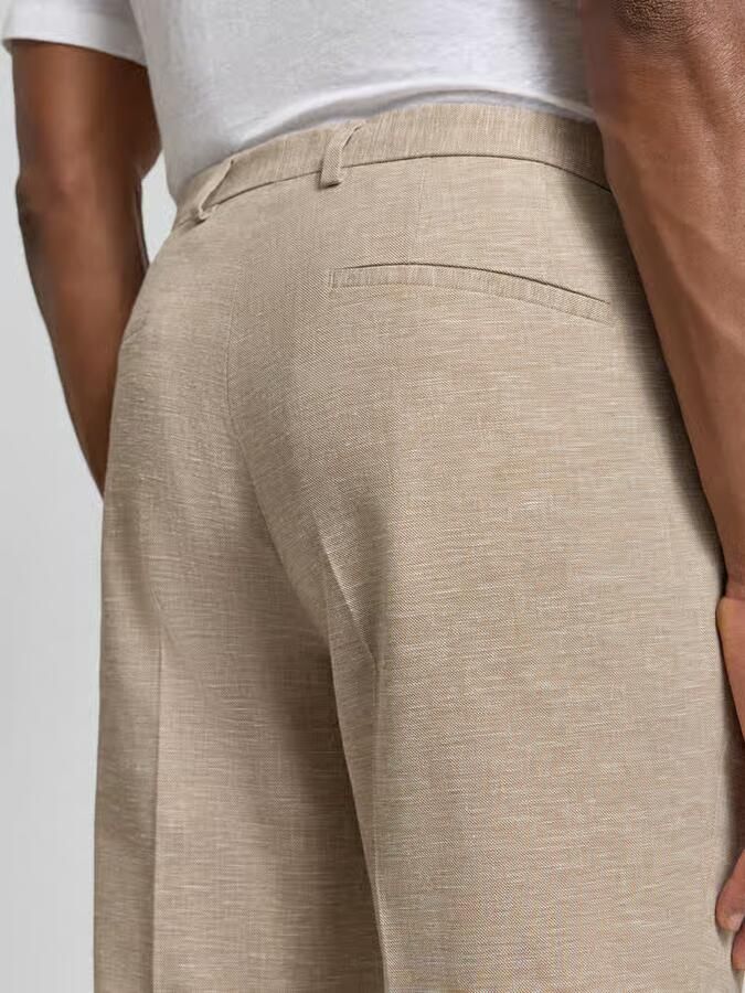 HUGO regular fit kostuumbroek met linnen aandeel model 'HESTEN'