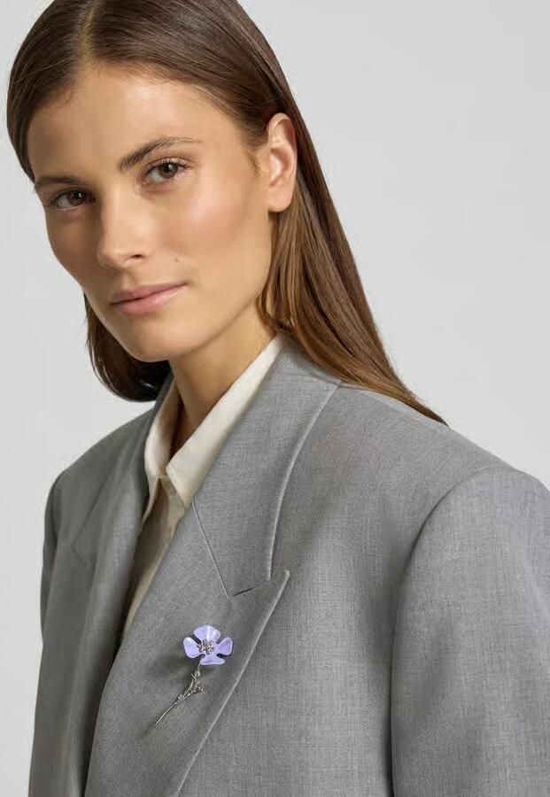 HUGO Regular fit lange blazer met broche model 'ANTEGI' - Foto 2