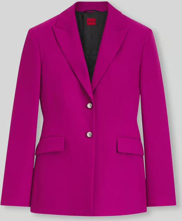 HUGO Regular fit lange blazer met viscose met model 'Asmalla' - Foto 2