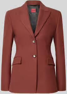 HUGO Regular fit lange blazer met viscose met model 'Asmalla'