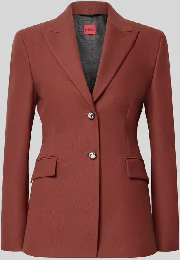 HUGO Regular fit lange blazer met viscose met model 'Asmalla' - Foto 2