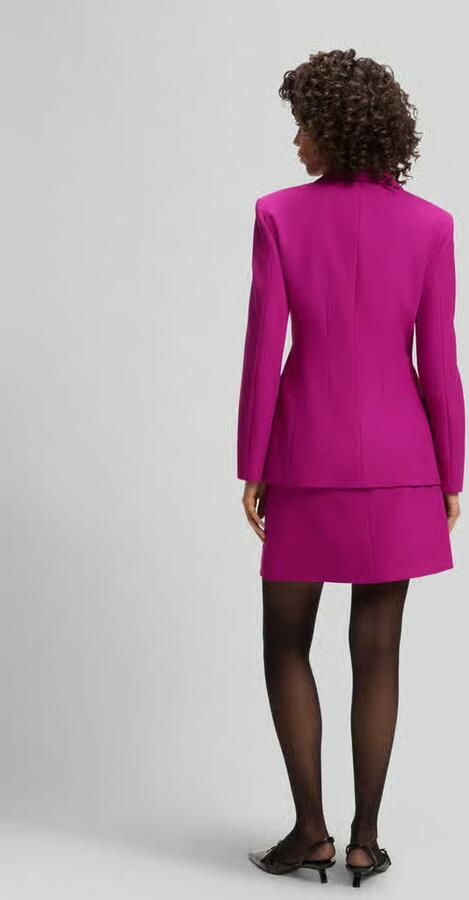 HUGO Regular fit lange blazer met viscose met model 'Asmalla' - Foto 2