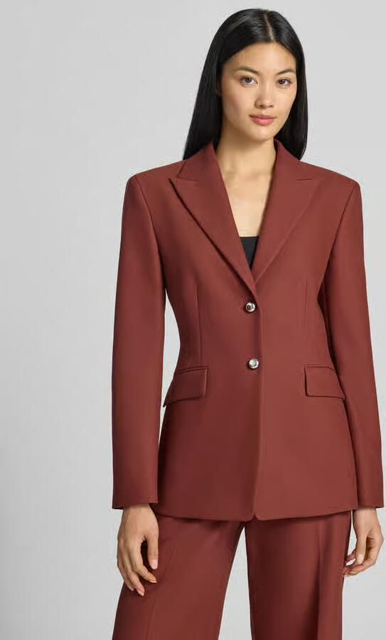 HUGO Regular fit lange blazer met viscose met model 'Asmalla' - Foto 3
