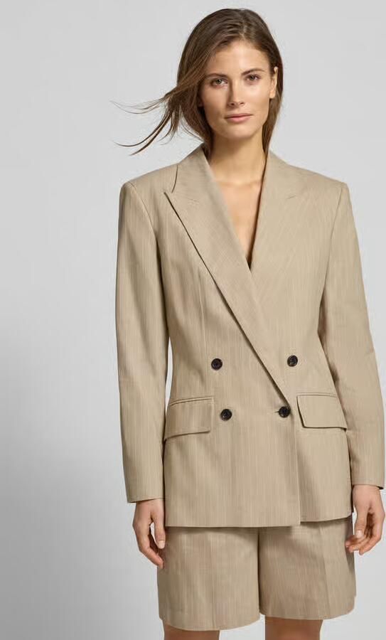 HUGO regular fit lange blazer van katoenmix model 'AZENIA' - Foto 2