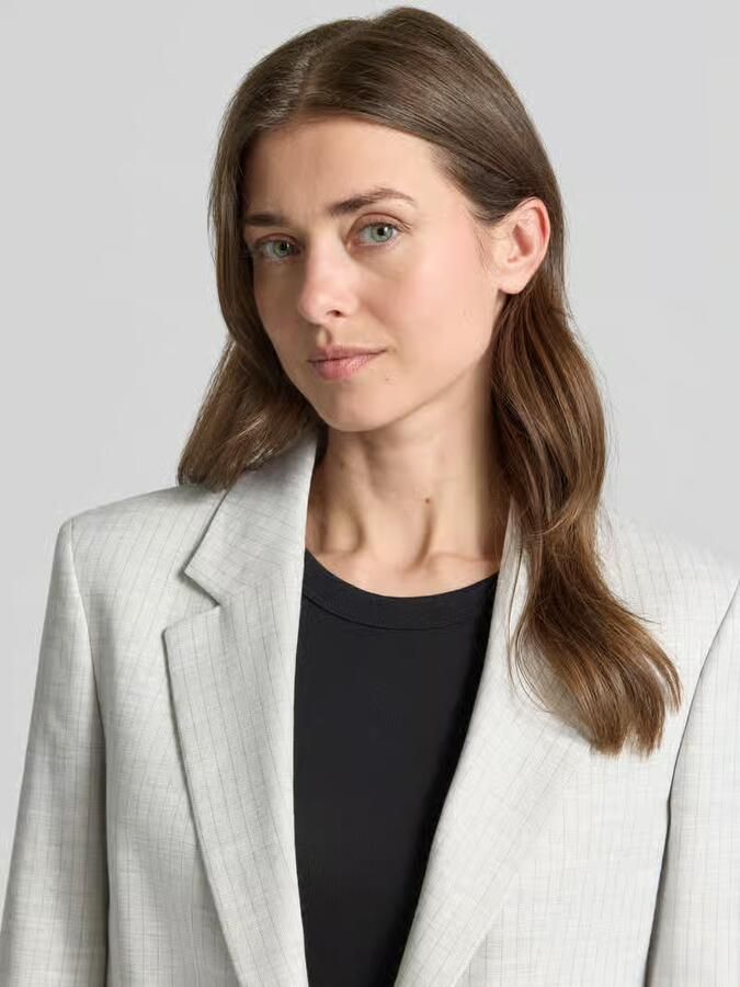 HUGO regular fit lange blazer van linnenmix model 'ANETTEA'