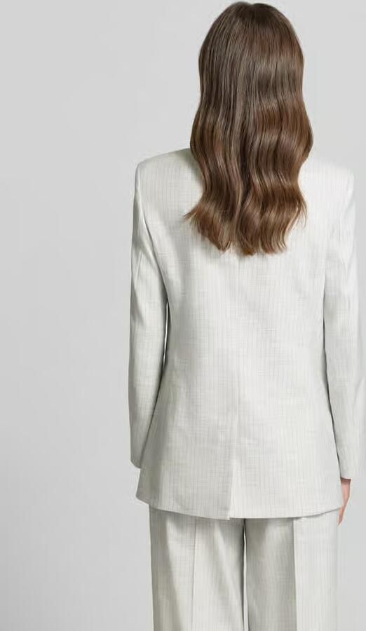 HUGO regular fit lange blazer van linnenmix model 'ANETTEA'