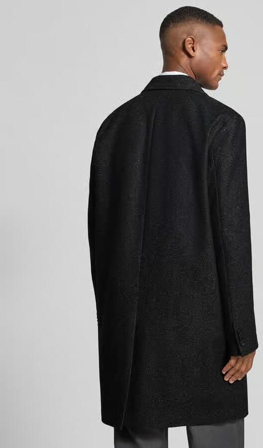 HUGO Regular fit lange wollen jas van twill model 'MALTE2541' - Foto 3