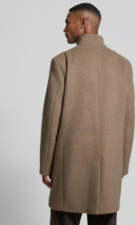 HUGO Regular fit lange jas van wolmix model 'MINTRAX'