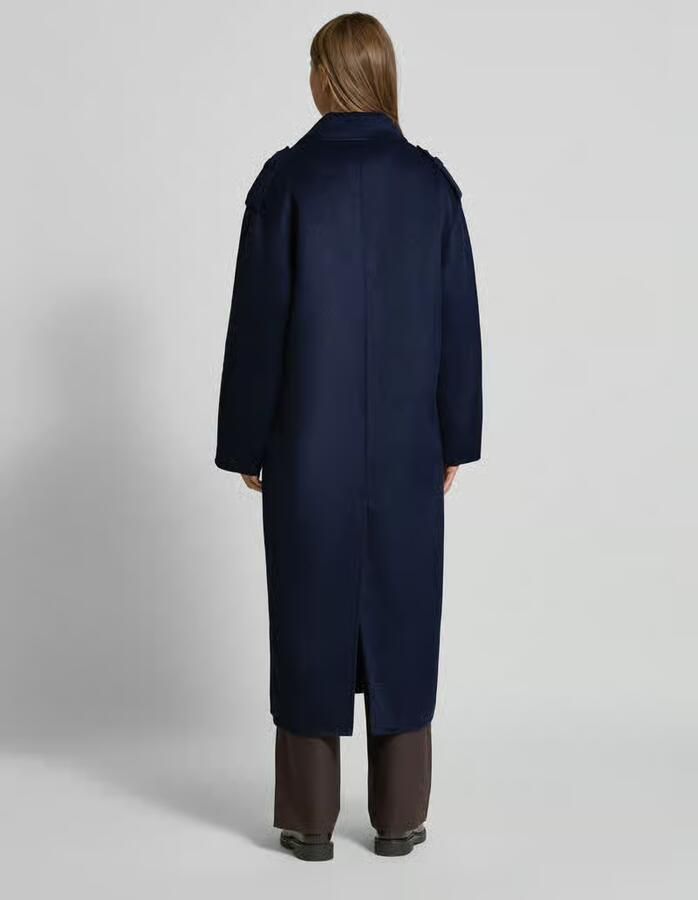 HUGO Regular fit lange wollen jas met Reverskraag Model 'MELUMA-1'